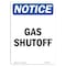 Signmission Safety Sign, OSHA Notice, 14" Height, Rigid Plastic, Gas Shutoff Sign, Portrait OS-NS-P-1014-V-13031 - alternate 1